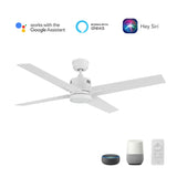 MONTGOMERY 52 In 4 Blade Smart Ceiling Fan With Integrated LED Lights With Google Home