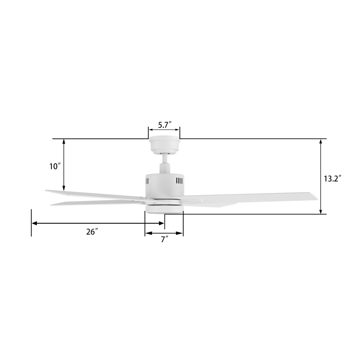 MONTGOMERY 52 In 4 Blade Smart Ceiling Fan With Integrated LED Lights With Google Home