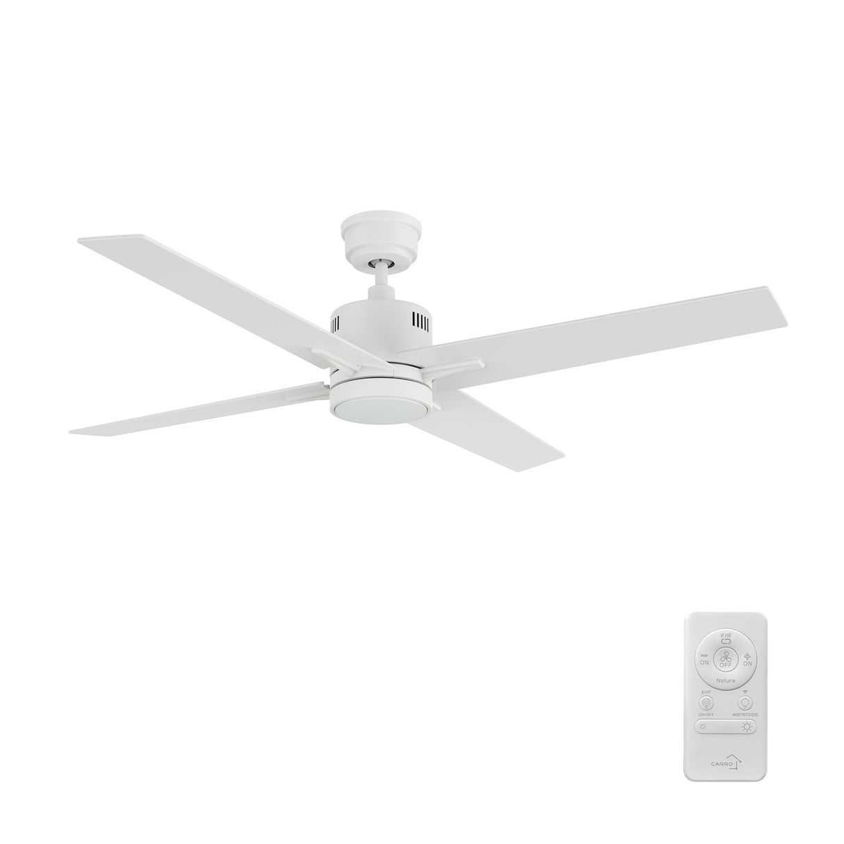 MONTGOMERY 52 In 4 Blade Smart Ceiling Fan With Integrated LED Lights With Google Home