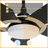 KAJ 52 In 5 Blade Smart Ceiling Fan With Integrated LED Lights With Google Home