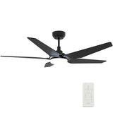 KAJ 52 In 5 Blade Smart Ceiling Fan With Integrated LED Lights With Google Home