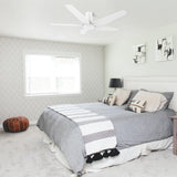 KAJ 52 inch 5-Blade Flush Mount Smart Ceiling Fan with LED Light & Remote