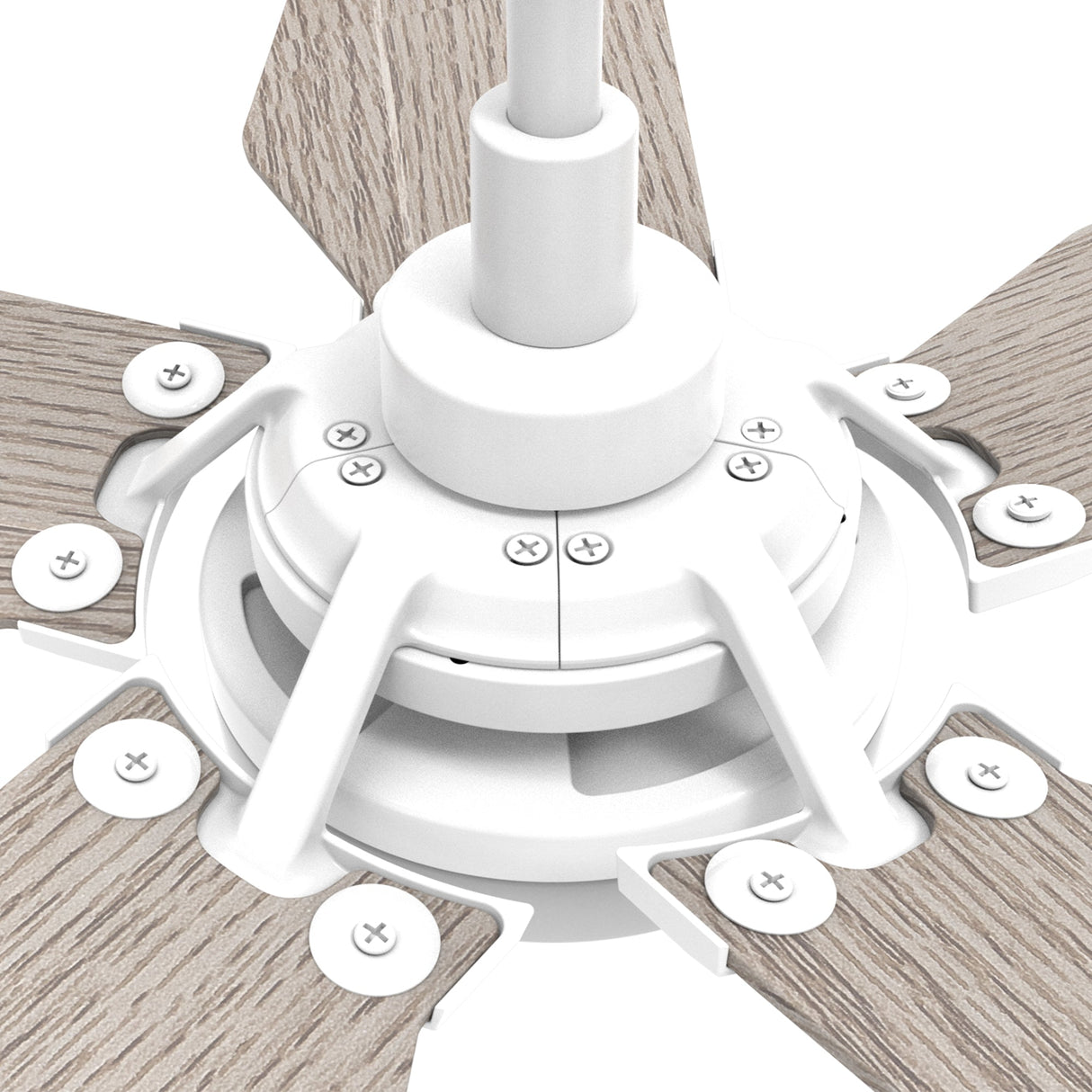 KAJ 52 In 5 Blade Smart Ceiling Fan With Integrated LED Lights With Google Home