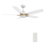 PEYTON 52 In 5 Blade Smart Ceiling Fan With Integrated LED Lights With Google Home