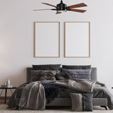 APPLETON 56 In 5 Blade Smart Ceiling Fan With Integrated LED Lights With Google Home