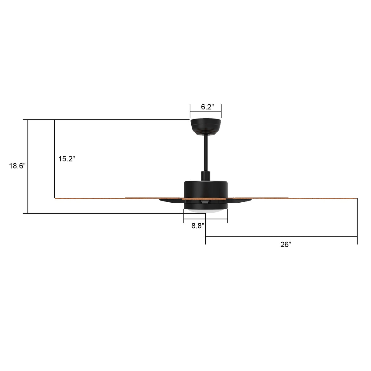 APPLETON 56 In 5 Blade Smart Ceiling Fan With Integrated LED Lights With Google Home