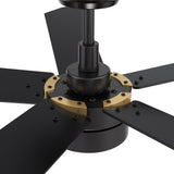 TARRASA 52 In 5 Blade Smart Ceiling Fan With Integrated LED Lights With Google Home