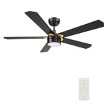 TARRASA 52 In 5 Blade Smart Ceiling Fan With Integrated LED Lights With Google Home