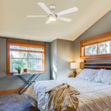 TARRASA 52 In 5 Blade Smart Ceiling Fan With Integrated LED Lights With Google Home