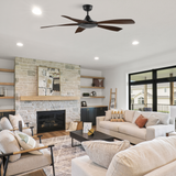 SALEM 52 In 5 Blade Smart Ceiling Fan Without  LED  Lights With Google Home