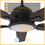 ESPEAR 52 inch 5-Blade Smart Ceiling Fan with LED Light & Remote