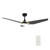 KAJ 56 In 3 Blade Smart Ceiling Fan With Integrated LED Lights With Google Home