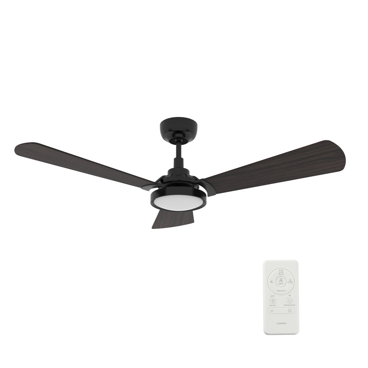 BRISA 52 In 3 Blade Smart Ceiling Fan With Integrated LED Lights With Google Home