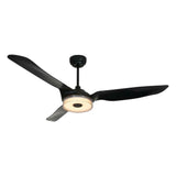 FLETCHER 52 In 3 Blade Smart Ceiling Fan With Integrated LED Lights With Google Home