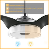 Fletcher 56 Inch 3 Blade Smart Ceiling Fan With Led Light Kit Remote Silver Black