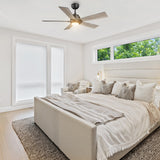 ASCENDER 56 In 5 Blade Smart Ceiling Fan With Integrated LED Lights With Google Home