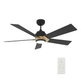 ASCENDER 52 In 5 Blade Smart Ceiling Fan With Integrated LED Lights With Google Home