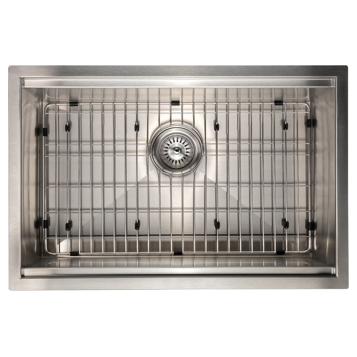 ZLINE 27 in. Garmisch Undermount Single Bowl Stainless Steel Kitchen Sink with Bottom Grid and Accessories (SLS-27)