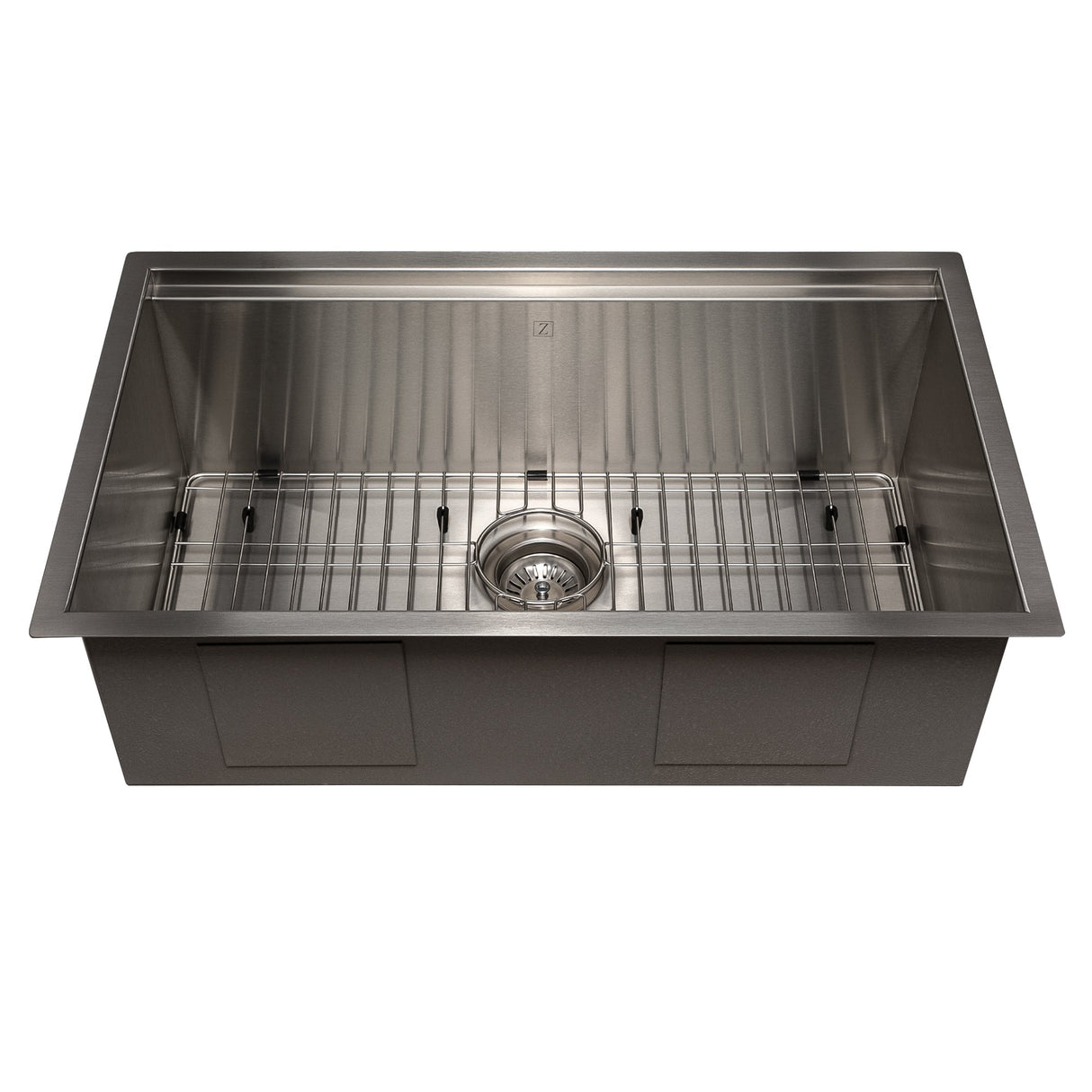 ZLINE 30 in. Garmisch Undermount Single Bowl Stainless Steel Kitchen Sink with Bottom Grid and Accessories (SLS-30)