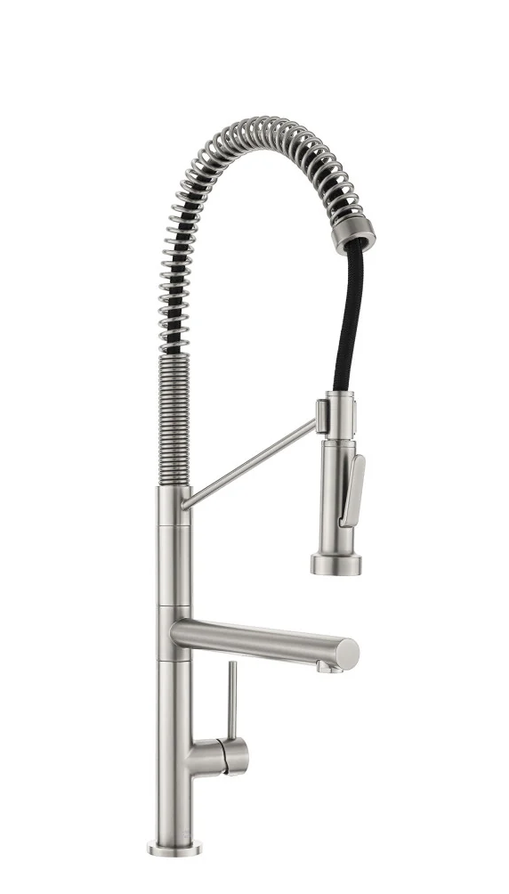 Nouvet Single Handle, Pull-Down Kitchen Faucet with Pot Filler in Brushed Nickel -SM-KF74BN
