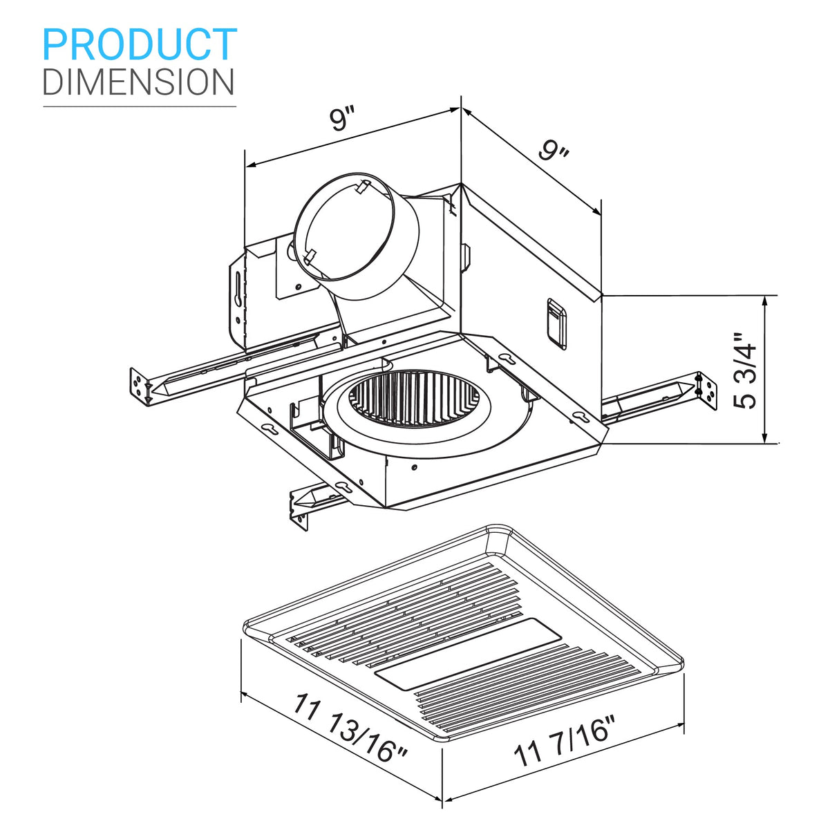 Ultra Quiet Bathroom Exhaust Fan