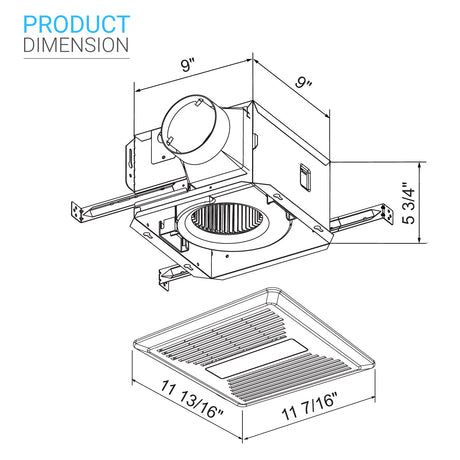 Ultra Quiet Bathroom Exhaust Fan