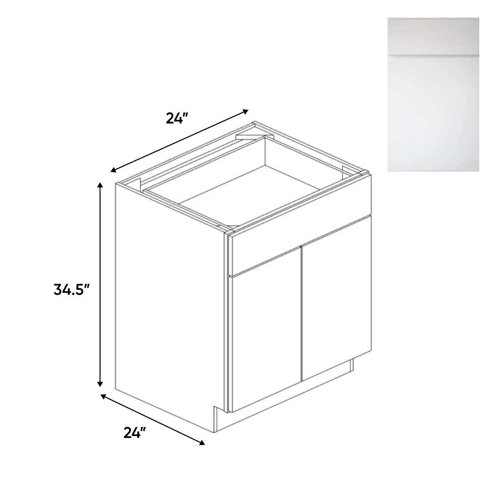 Sonoma White - Double Door Cabinets - 24"W x 34.5"H x 24"D - Pre Assembled