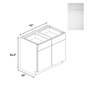 Sonoma White - Double Door Cabinets - 42"W x 34.5"H x 24"D - Pre Assembled