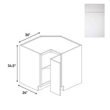 Sonoma White - Square Corner Cabinets - 36"W x 34.5"H x 36"D - Pre Assembled