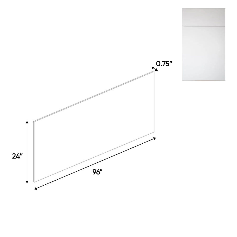 Sonoma White - Plywood Panels - 48"W x 96"H x 0.25"D - Pre Assembled