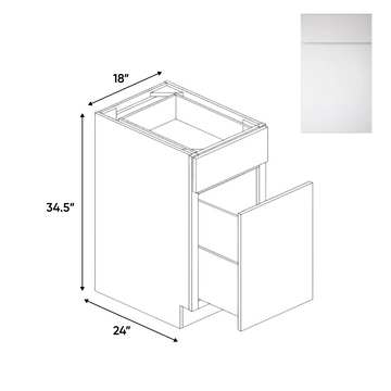 Sonoma White - Waste Basket Base Cabinets - 18"W x 34.5"H x 24"D - Pre Assembled