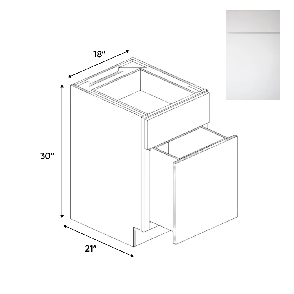 Sonoma White - File Drawer Base Cabinets - 18"W x 30"H x 21"D - Pre Assembled