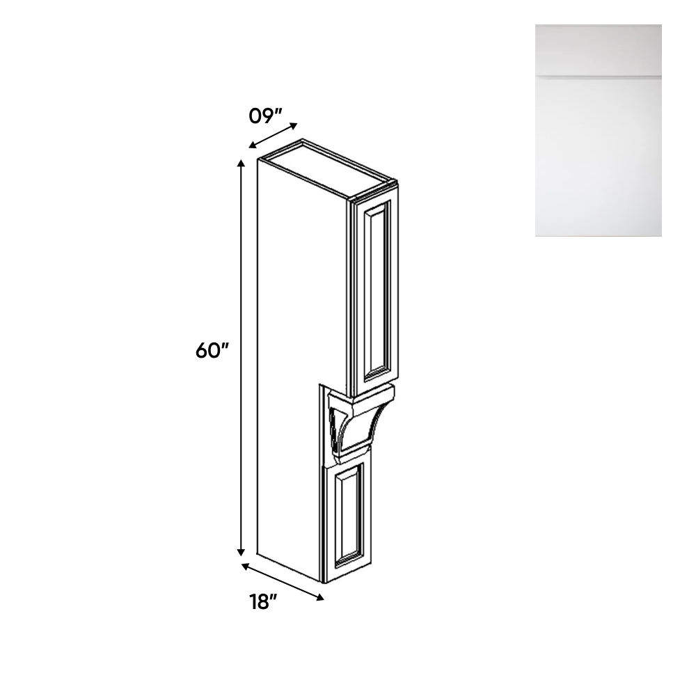 Sonoma White - Hood Spice Racks - 9"W x 60"H x 18"D - Pre Assembled