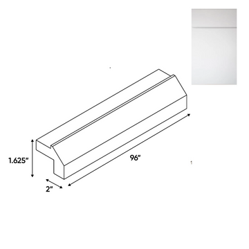 Sonoma White - Trims - 96"W x 2"H x 1.5"D - Pre Assembled