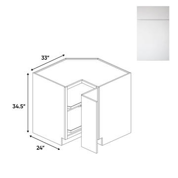 Sonoma White - Lazy Susan Base Cabinets - 33"W x 34.5"H x 33"D - Pre Assembled