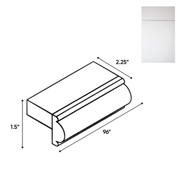 Sonoma White - Trims - 96"W x 1.5"H x 1.5"D - SOW-LVB - Pre Assembled