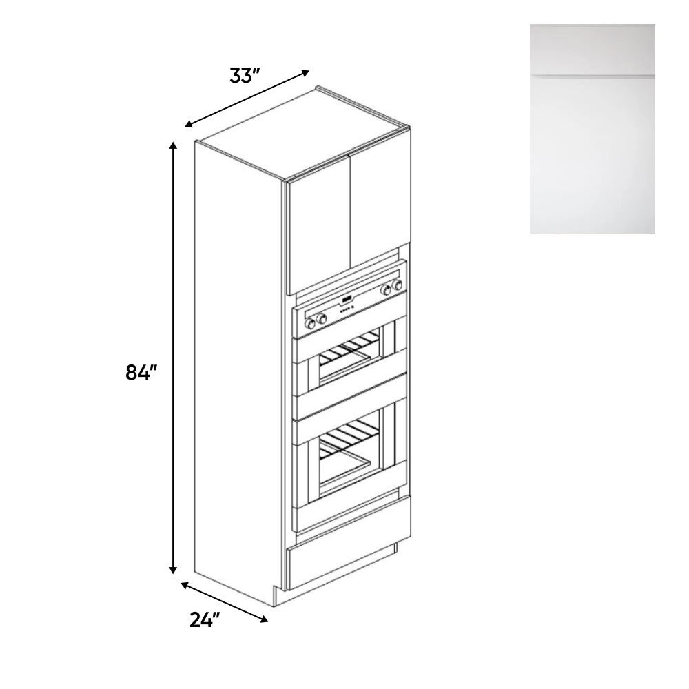 Sonoma White - Double Oven Cabinets - 33"W x 84"H x 24"D - Pre Assembled