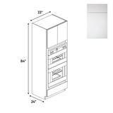 Sonoma White - Double Oven Cabinets - 33"W x 84"H x 24"D - Pre Assembled