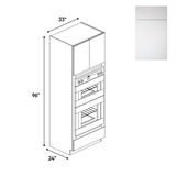 Sonoma White - Double Oven Cabinets - 33"W x 96"H x 24"D - Pre Assembled