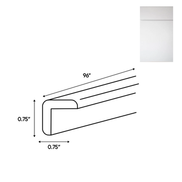 Sonoma White - Trims - 96"W x 0.75"H x 0.75"D - SOW-OCL - Pre Assembled