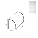 RTA - Sonoma White - Quarter Round Molding - 96"W x 0.75"H x 0.75"D - SOW-QR