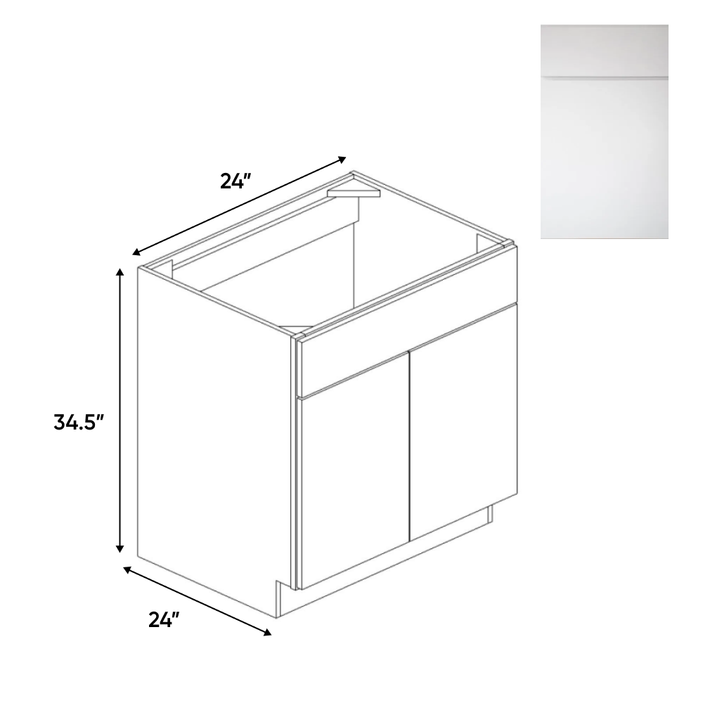 Sonoma White - Sink Base Cabinets - 24"W x 34.5"H x 24"D - Pre Assembled