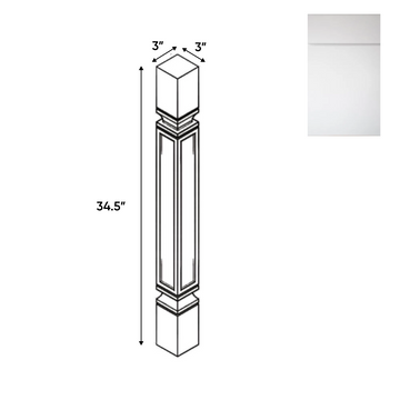 Sonoma White - Structural - 3"W x 34.5"H x 3"D - Pre Assembled