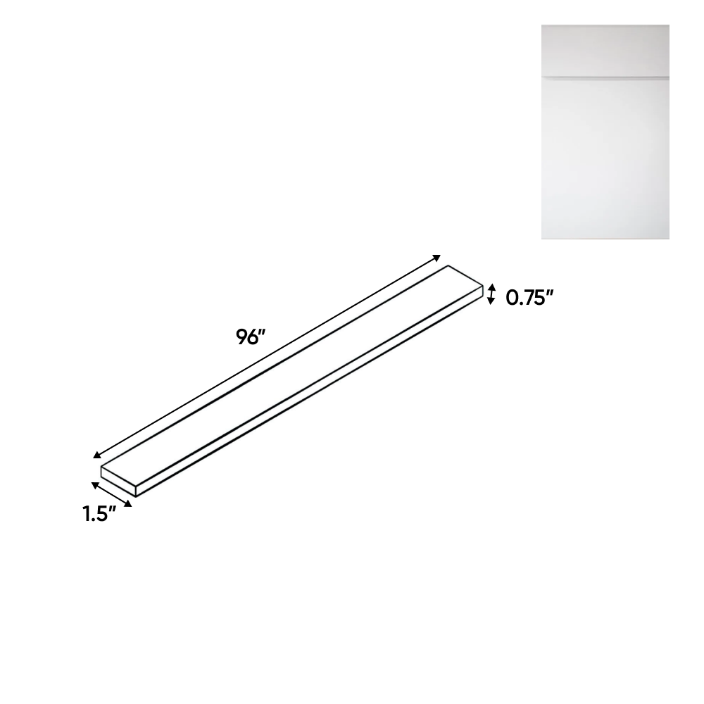 Sonoma White - Tall Fillers - 1.5"W x 96"H x 0.75"D - Pre Assembled