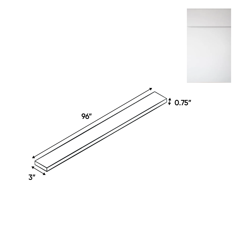 Sonoma White - Tall Fillers - 3"W x 96"H x 0.75"D - Pre Assembled