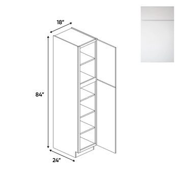 Sonoma White - Single Door Pantry Cabinets - 18