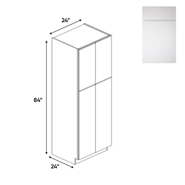 Sonoma White - Double Door Pantry Cabinets - 24"W x 84"H x 24"D - Pre Assembled