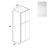 RTA - Sonoma White - Double Door Pantry Cabinets - 30"W x 90"H x 24"D
