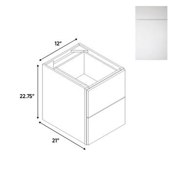 Sonoma White - Vanity Drawer Base Cabinets - 12"W x 22.75"H x 21"D - Pre Assembled