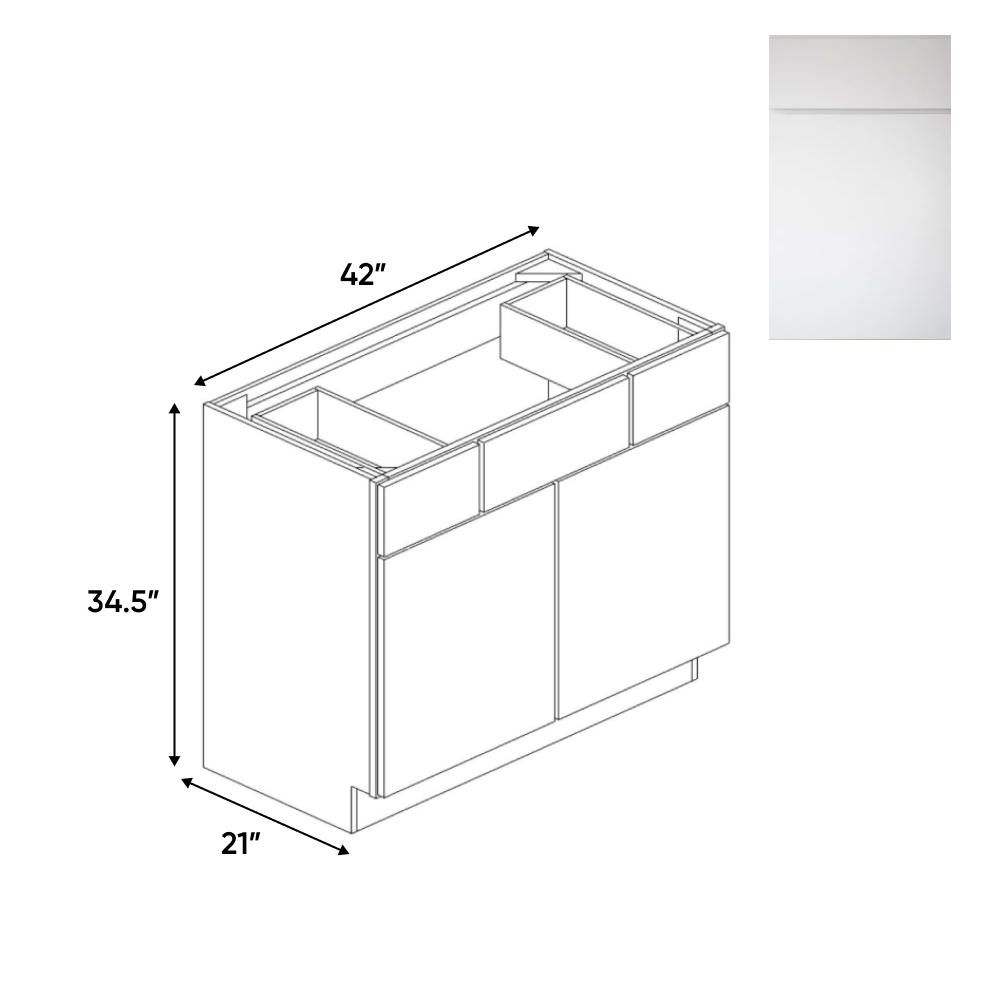 Sonoma White - Vanity Consoles - 42"W x 34.5"H x 21"D - Pre Assembled